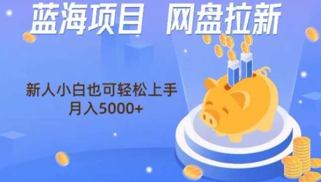 蓝海项目网盘拉新,新人小白也可操作,每月收入5000+