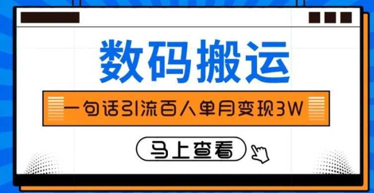 仅靠一句话引流百人变现3万?