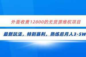 全网首发!外面收费12800的无货源维权最新暴利玩法,轻松月入3-5W